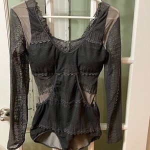 Flying Solo New York Long Sleeve Bodysuit Sz L